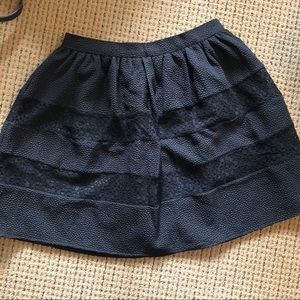 Black Lace Flair Skirt